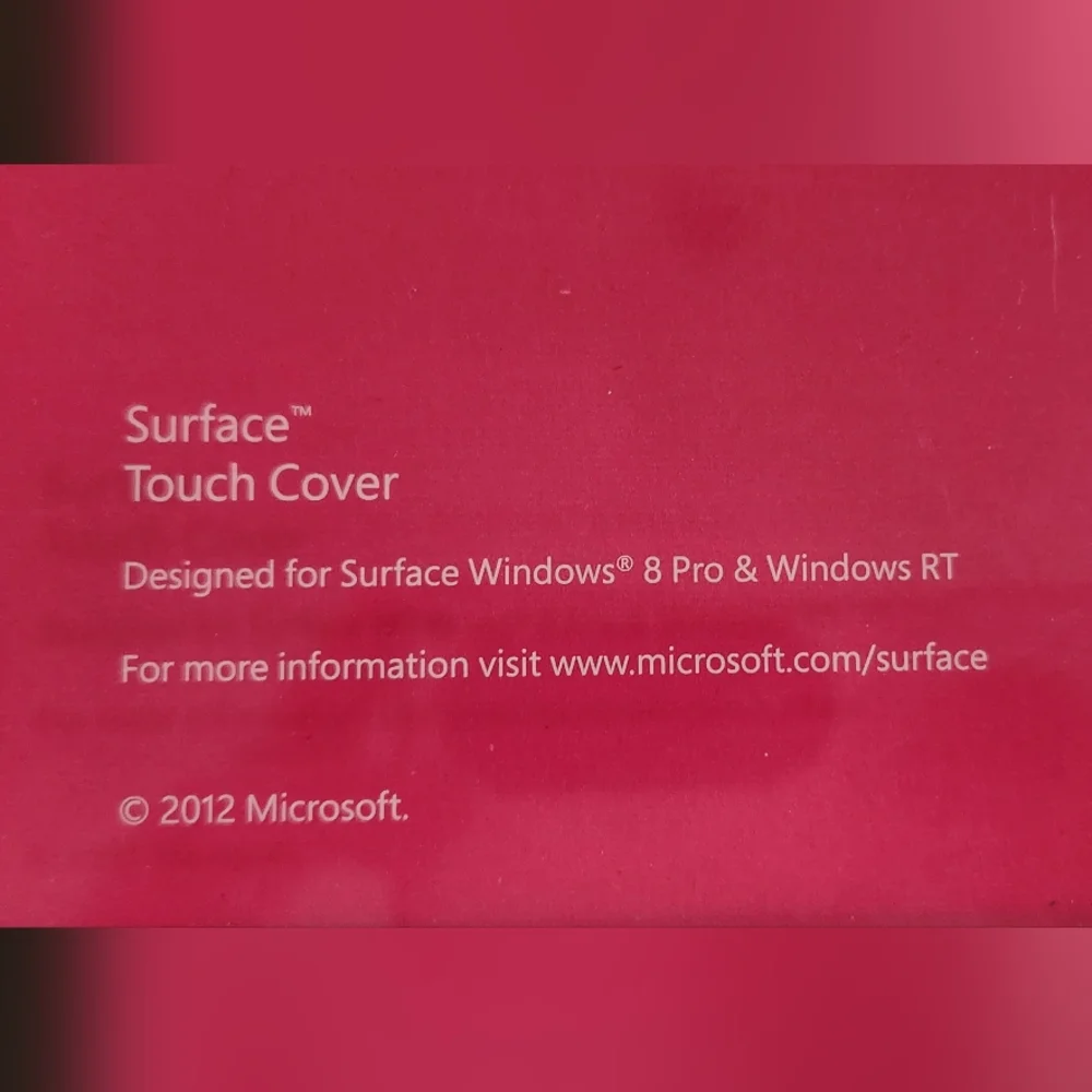 Microsoft Surface touch pink keyboard NEW HTF windows 8 surface